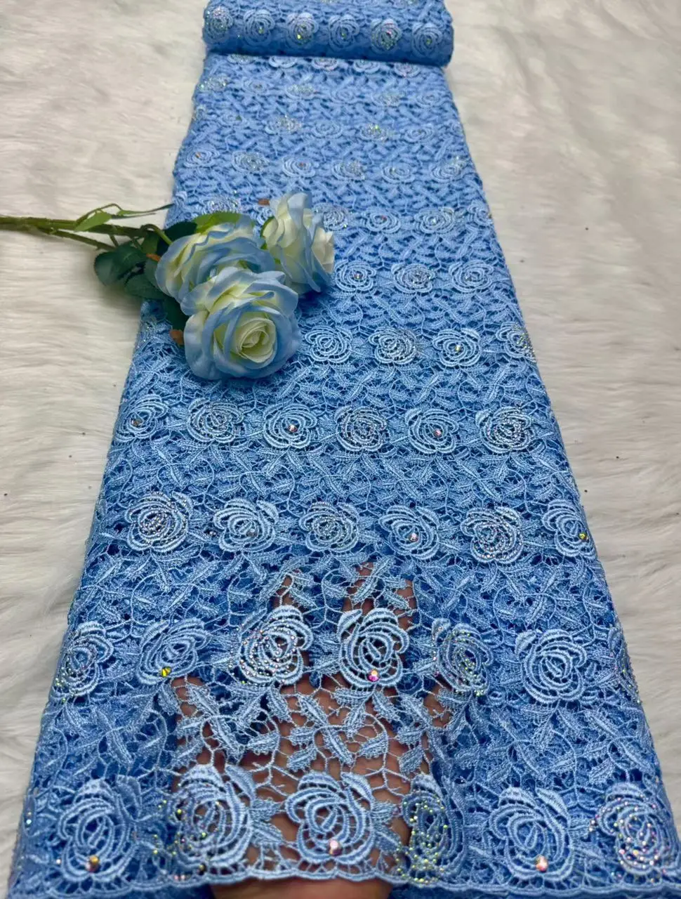 أحدث تصميم الحبل جبر أقمشة الدانتيل بلورات الأفريقي أقمشة الدانتيل 2026 عالية النيجيري مواد قابلة للذوبان في الماء لفساتين M61-1