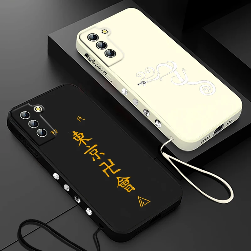 Tokyo Revengers Logo Phone Case For Samsung Galaxy S24 S23 S22 S21 S20 Pro FE Plus Ultra Liquid Left Rope Cover