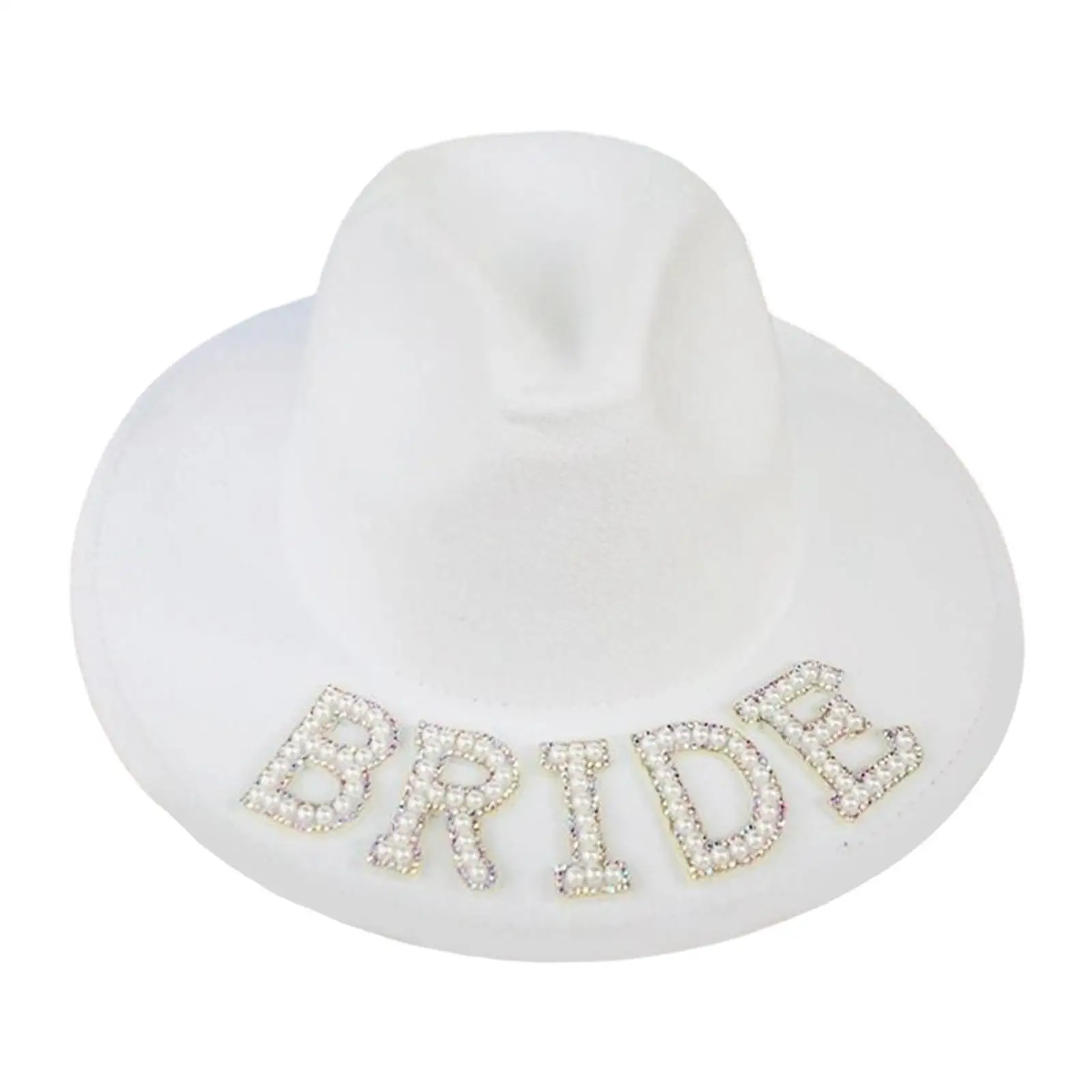 Cloth Western Cowgirl Hat Lightweight Bridal Wide Brim Panama Hats Blinking Novelty for Halloween Decor Bridal Shower