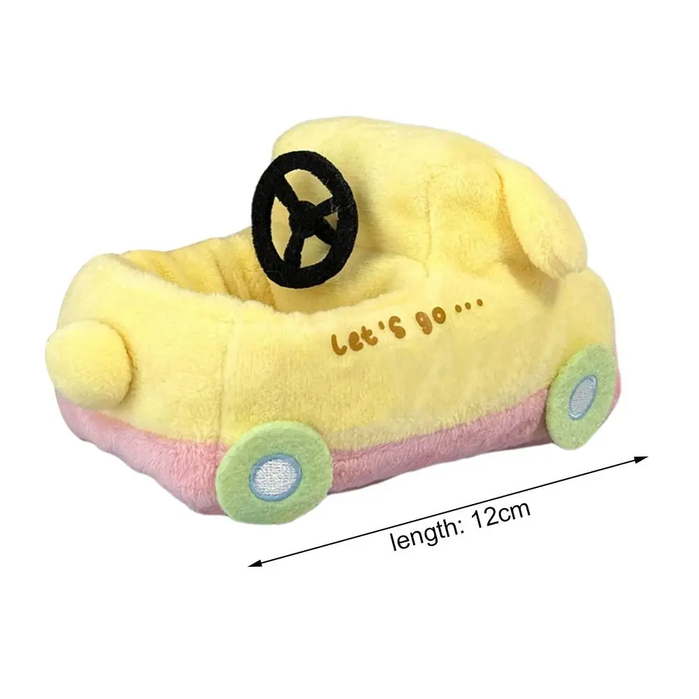 Creative Yellow Doll Taxi Playing House Cartoon Doll Accessories Desktop Ornament Gift Plush Toy 10CM Doll