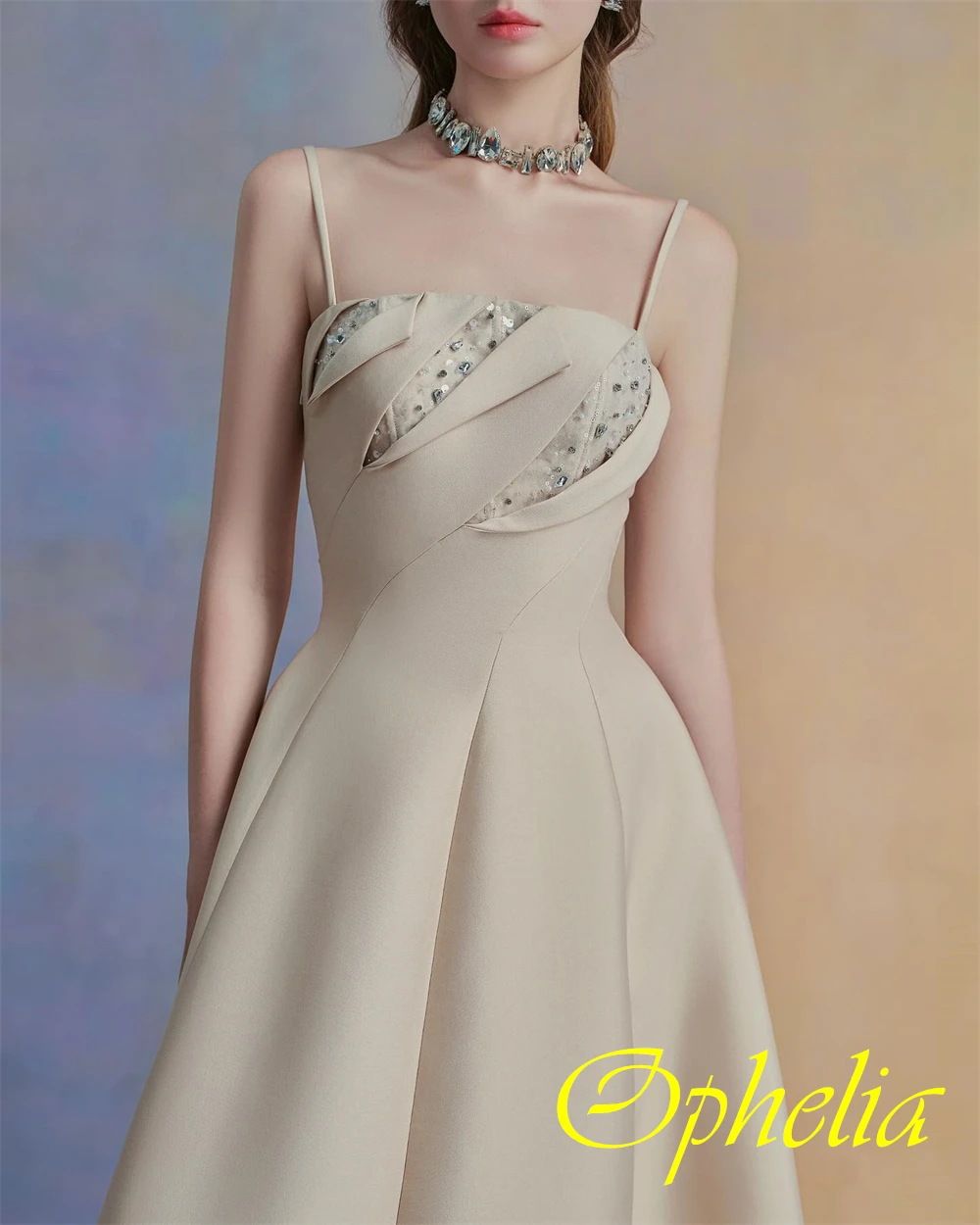 Robe de soirée personnalisée à bretelles Spaghetti, robe de Cocktail classique sans manches, à la mode, avec perles, pour occasions spéciales