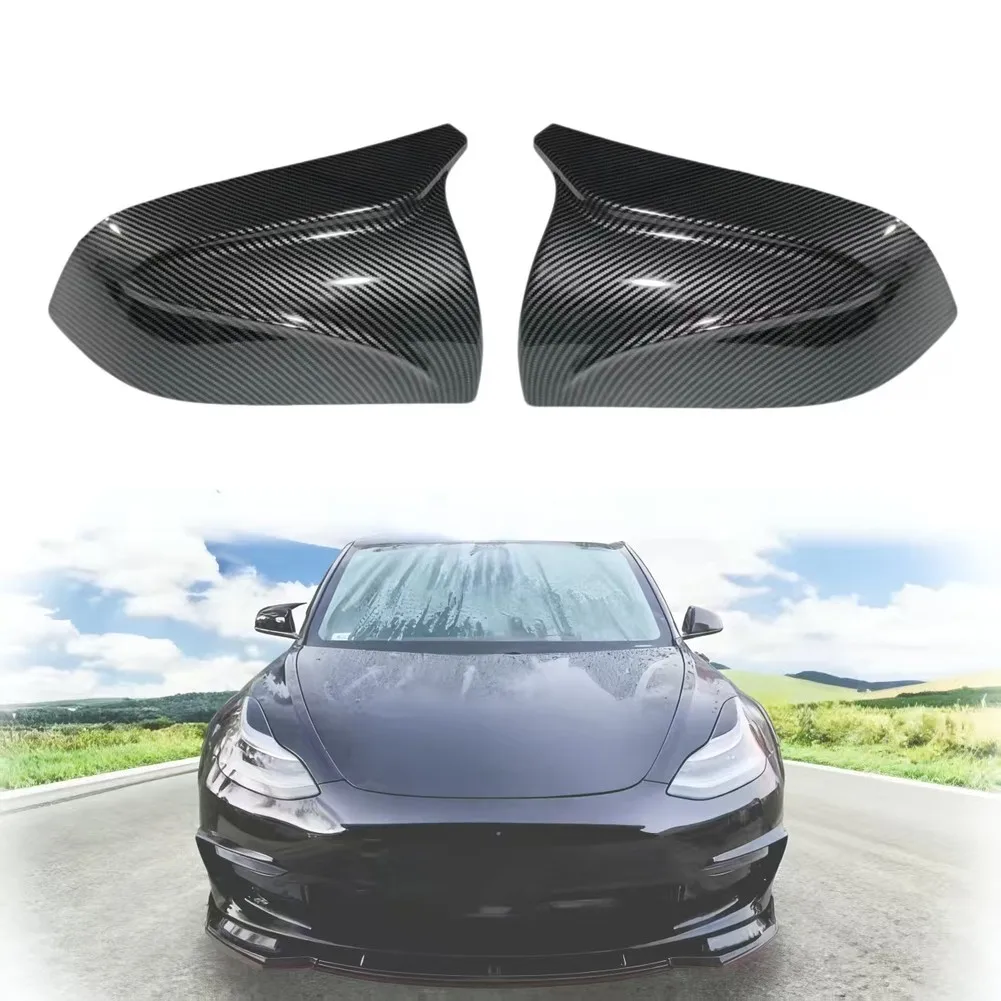 

Exterior Styling Model 3 Mirror Cap Carbon Texture Cover Easy Install Mirror Cover Side Mirror Perfect Fit 2017-2025