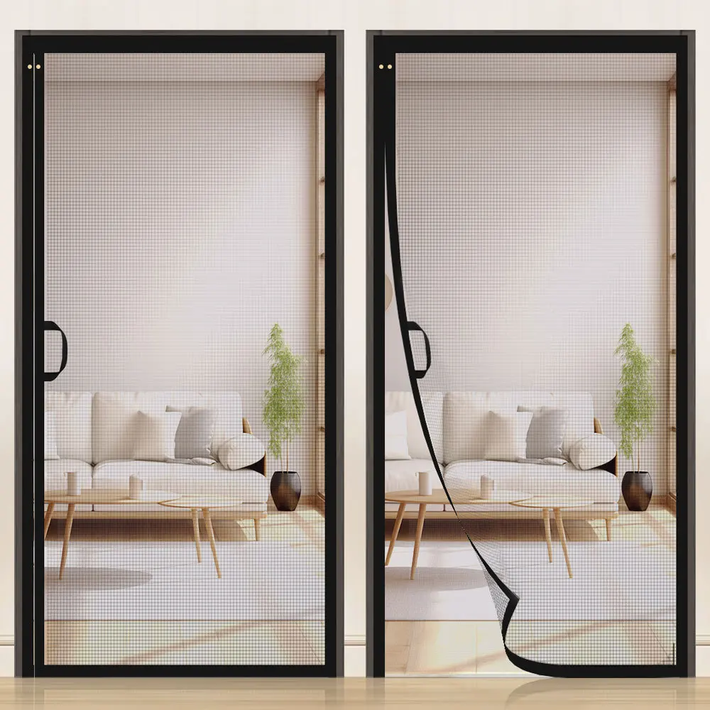 New Summer Magnetic Screen Door Curtain Anti-Mosquito Net Fly Insect Screen Mesh Automatic Closing Door Curtain Mesh Net