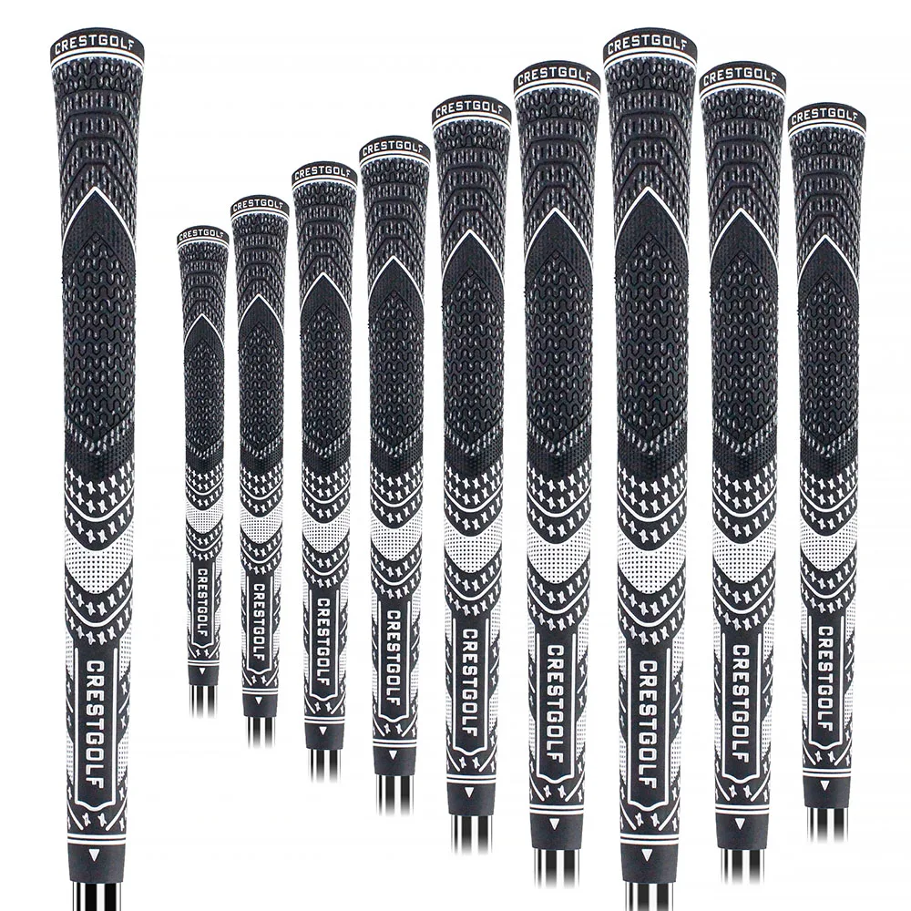 Crestgolf 10pcs / Pack Rubber Golf Club Grips Midsize Grips Iron Club 60R Carbon Yarn Anti-skid Golf Wood Grips