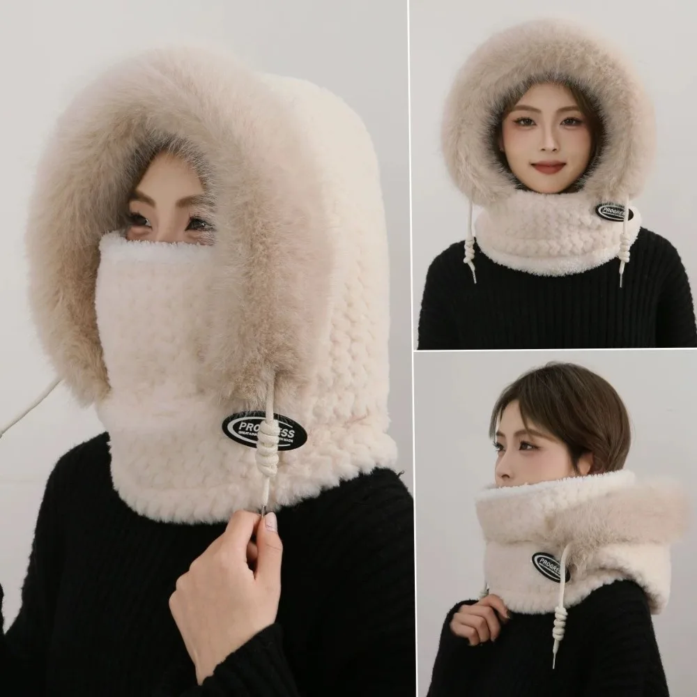 Winter Hat Scarf Mask Balaclava for Cold Weather Windproof Riding Cycling Fleece Ear Protection Warm