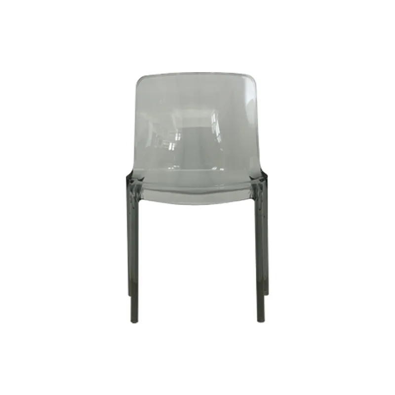 Nordic transparent high-end PC dining chair modern simple acrylic chair plastic backrest crystal negotiation leisure chair