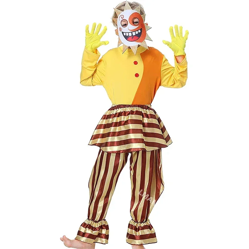 Sundrop Moondrop Costume Kids Sundrop Moondrop Costume Sun Moon Clown Cosplay Outfit Halloween Costume Child