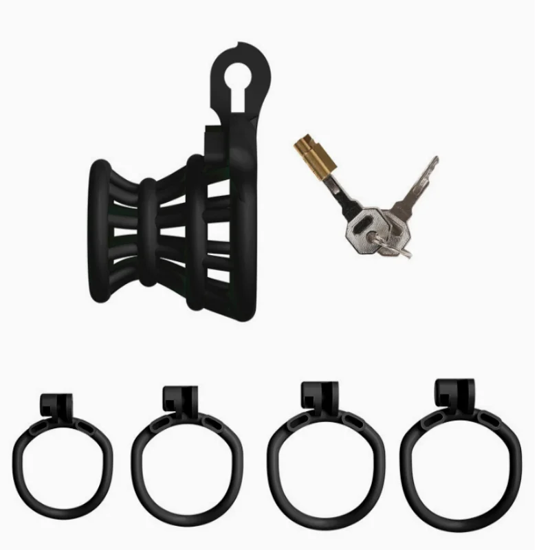 Curved Fishnet Male Chastity Cage Skin Safe Resin Breathable Chastity Device Multi Size Rings Secure Lock BDSM Couple Restraint