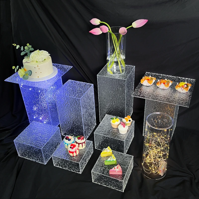

13pcs Wedding Dessert Table Centerpieces Buffet Rack Acrylic Riser Juicy Stand Flower Cake Food Candy Bar Cookies Display Holder