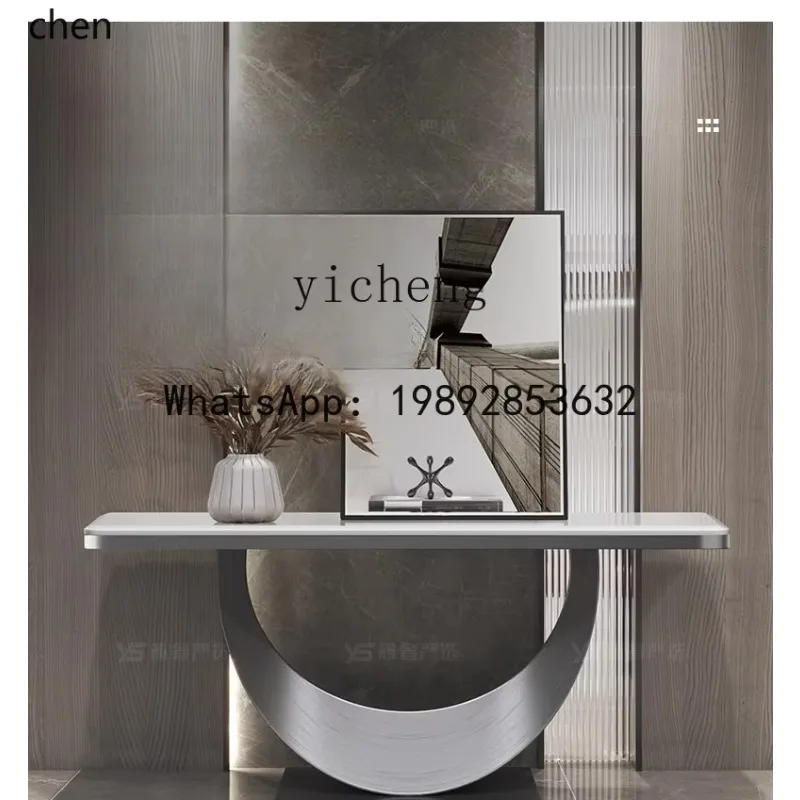 

AB table Luxury Jade Crystal Entrance Table Modern Minimalist Platform Household Entrance Entrance