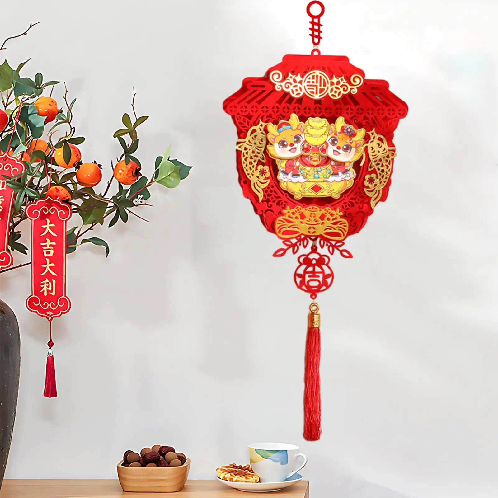 2024 Dragon Door Sign Holiday Window Celebration Party Supplies Office Chinese