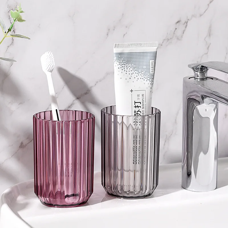 

Bathroom Washing Cup Home Toothbrush Cups Plastic Transparent Mouthwash Cup