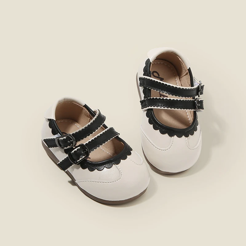 

Детская обувь для обучения ходьбе; детская кожаная обувь для девочек; простой стиль принцессы на весну и осень