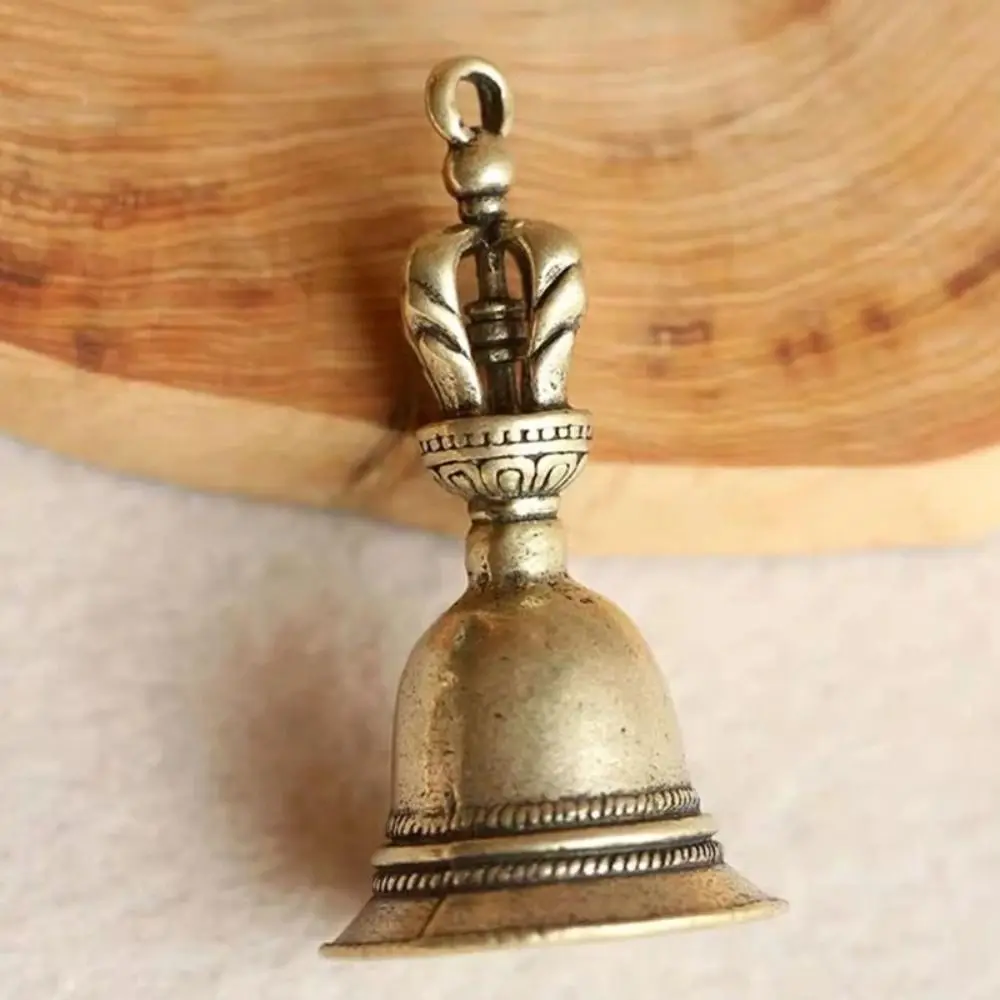 quality Solid Home Decoration For Decoration Handicraft Tibetan Bronze Car Pendant Wind Bell Brass Bell Demon Subduing Bell