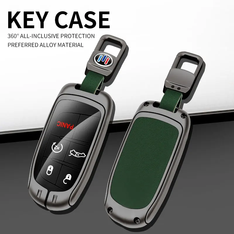 Suitable for Jeep Compass COMPASS car key case 2021 2020 2019 2017 SUV zinc alloy high-end leather car key case auto accessories view 4