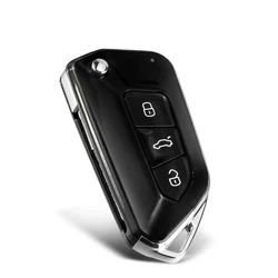 KEYYOU Upgrade Flip Folding Remote Key Shell For VW Volkswagen Golf Mk6 Tiguan  Passat CC SEAT Skoda Octavia 3 Buttons Case