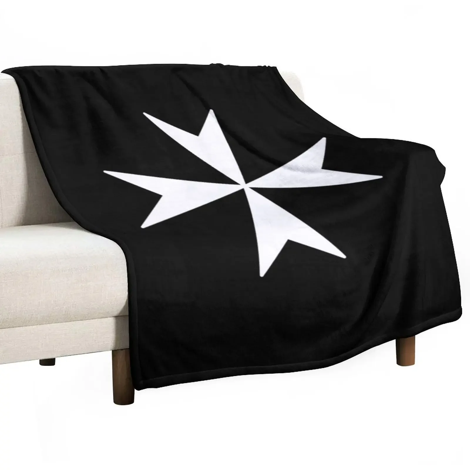 The Cross of Malta II - white Throw Blanket Hair Custom Luxury Throw Blankets