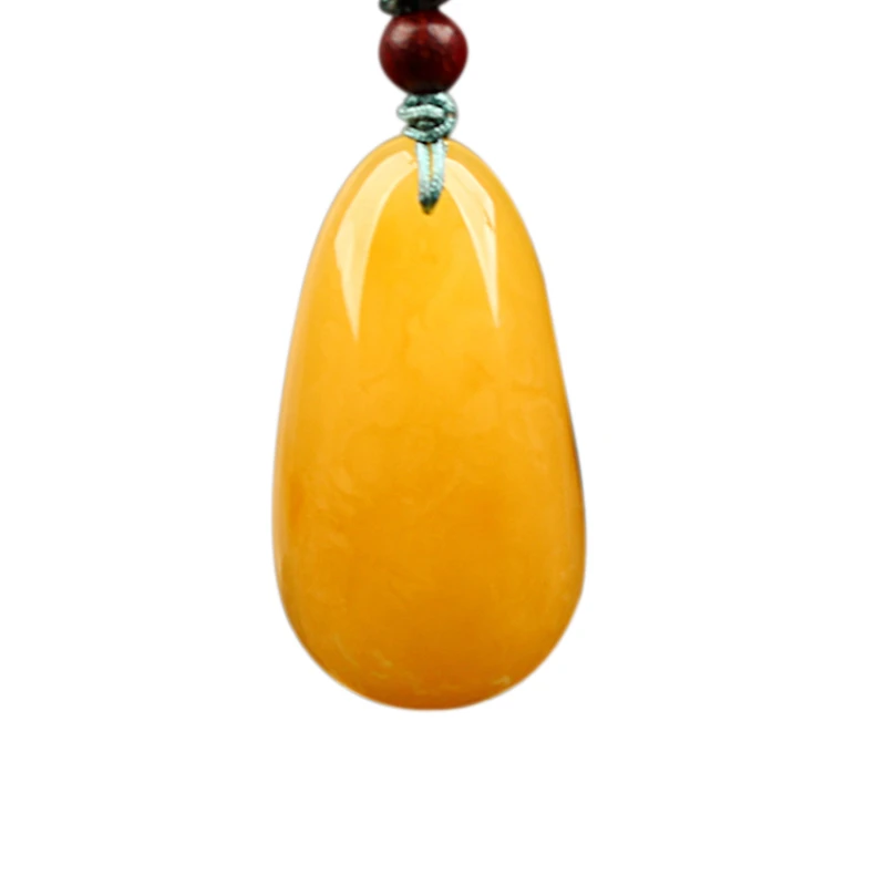 Amber beeswax pendant chicken oil yellow water drop pendant amber necklace female