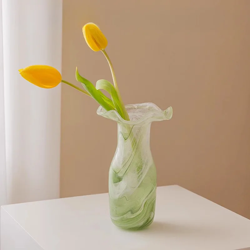Vase Light Luxury Senior Sense Living Room Desktop Senior Sense Glass Vase Ornaments Porch Decoration