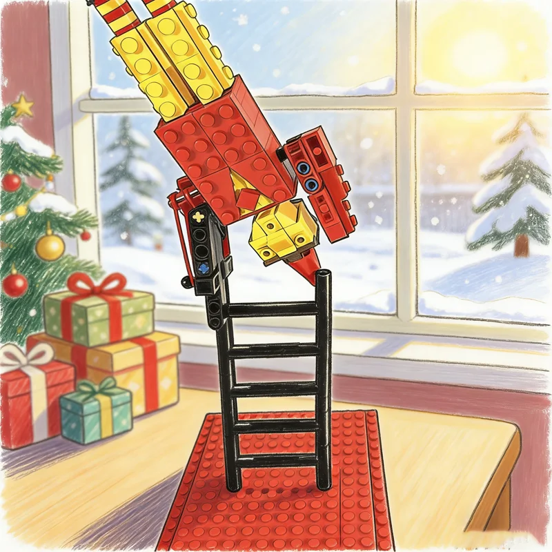 

447 шт. MOC лестница акробат автоматитон создатель модель строительные блоки архитектурная идея рождественские подарки развивающая игрушка детский кирпич