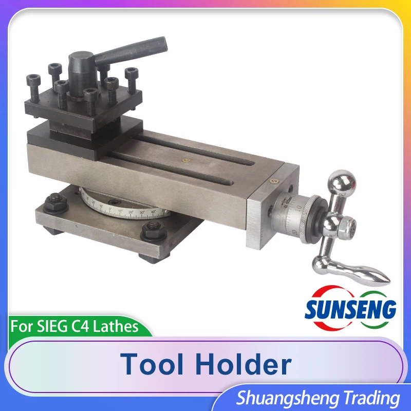 SIEG Lathe Tool holder/C4/SC4/M4/SM4 Machine tool slide/Slide rest/Compound Rest Assembly