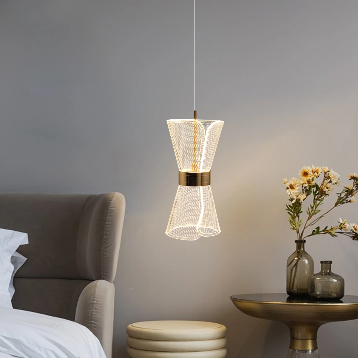 

Modern Acrylic Light Pendant Light Clear Blown Acrylic Drop Light Creative Design Globe Glass Shade Hanging Light Kitchen Island