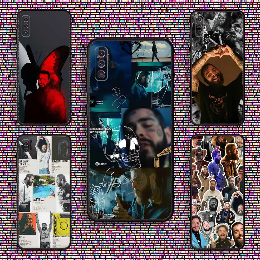

King P-Post M-Malone Phone Case For Samsung S 25,24,23,22,30,21,10,9,Ultra,Plus,Lite,FE,4,5 G Black Soft Case