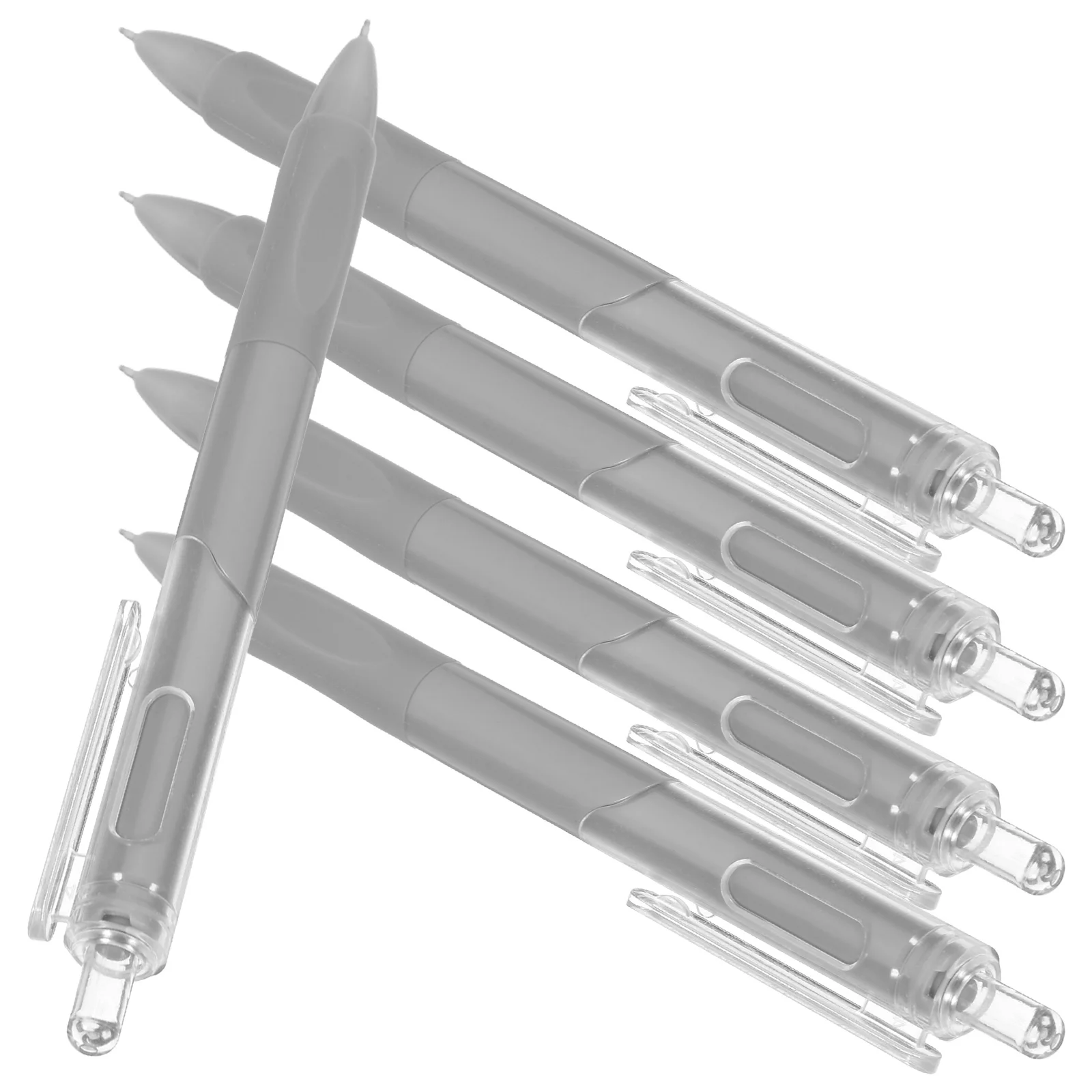 

5Pcs Ballpoint Pens Black Office School Use Comfortable Grip Manuscript Handwriting Writing Pen Black Handwriting Pens