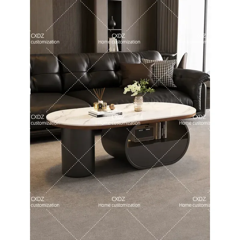Yiyou modern simple rock slab coffee table living room household small apartment 2026 new creative design large countertop
