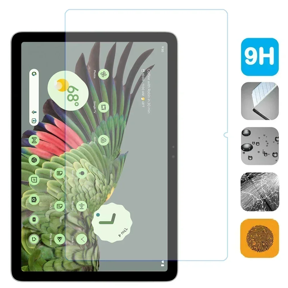 구글 픽셀 태블릿용 2023 강화 유리 스크린 보호대, 구글 픽셀 10.95 인치 보호 필름, 스크린 맞춤, 10.95 인치, 2 개