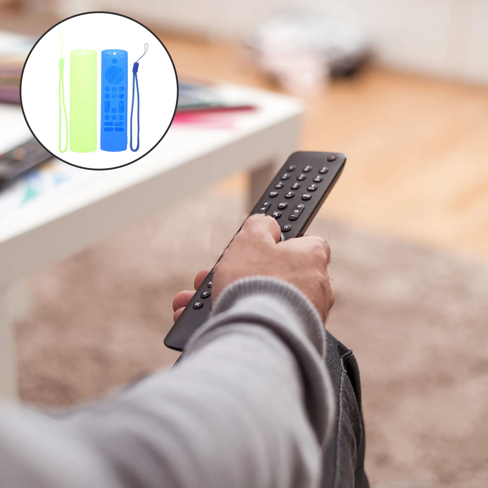 

2pcs Silicone Remote Controller Cover Compatible With Tv Stick 4K Sleeve For Remote Control Replacement Case Shockproof