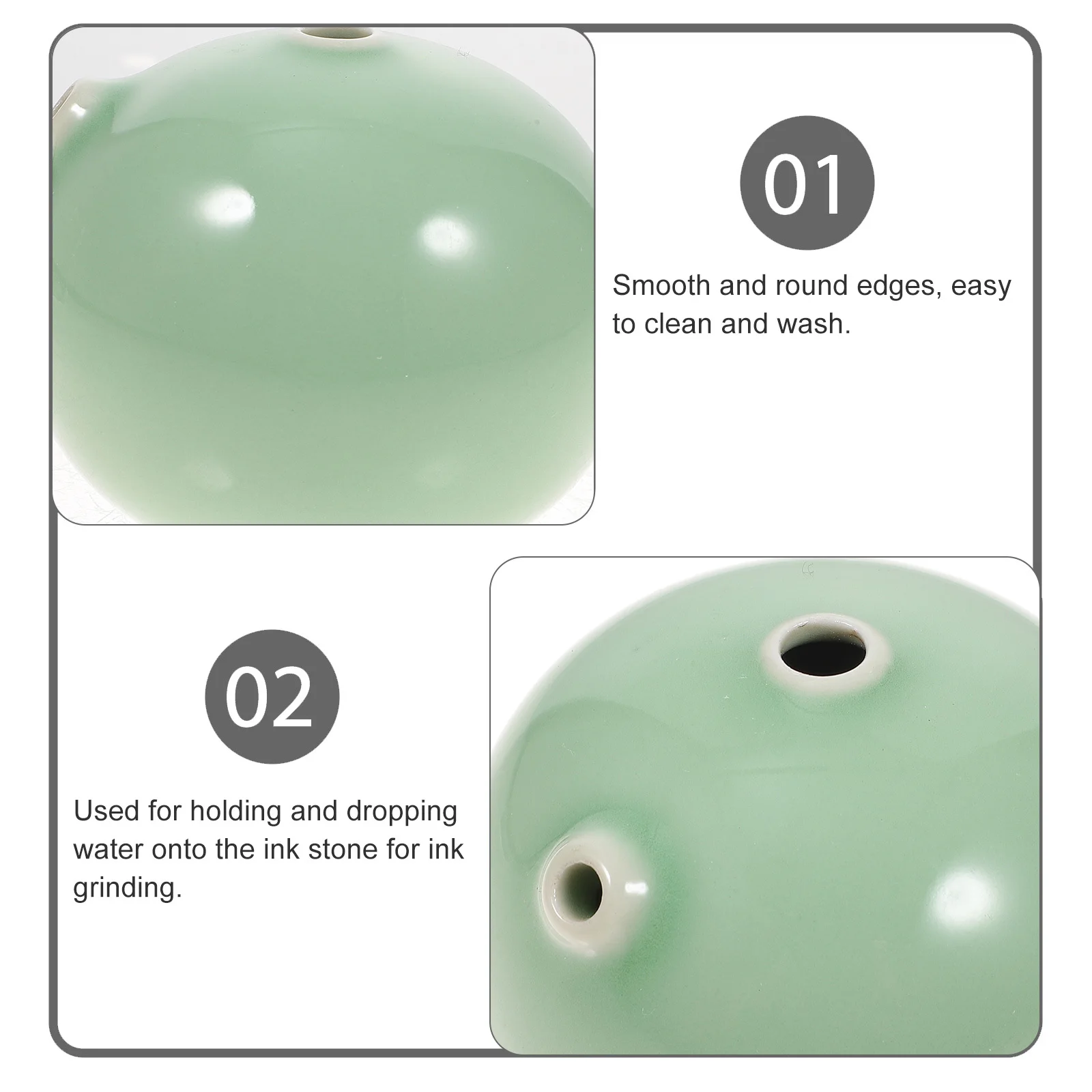 

Ceramic Ink Droplet Painting Water Dropper Calligraphy Water Container Portable Calligraphy Tool Ink Grinding Accessories