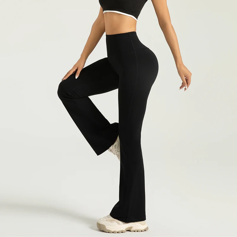 

Flare Leggings Yoga Pants Women Bell-bottoms Yoga Trousers High Waist Fitness Wide Leg Pants Stretch Gym Casual Sports Tights