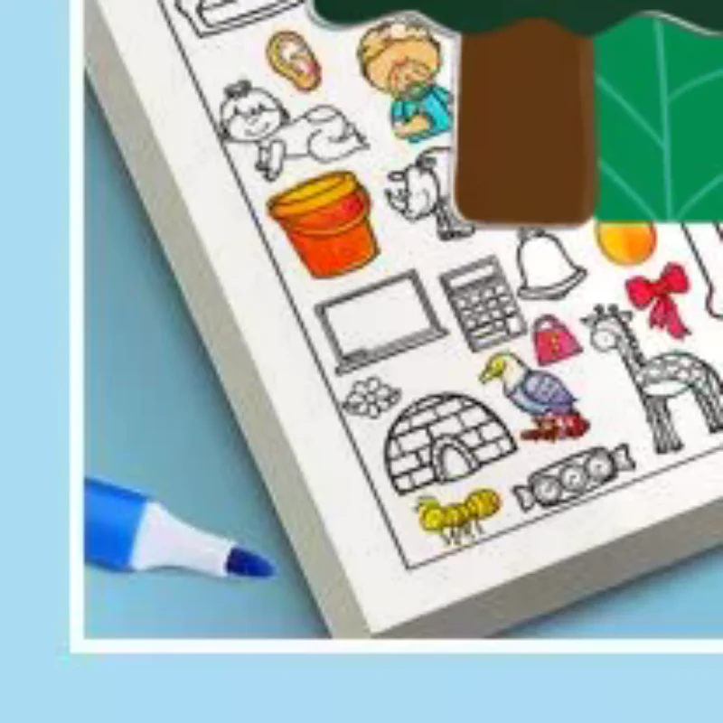 Juego de juguetes estimulantes cerebrales para niños: libro de rompecabezas Look & Find con actividades de colores y formas