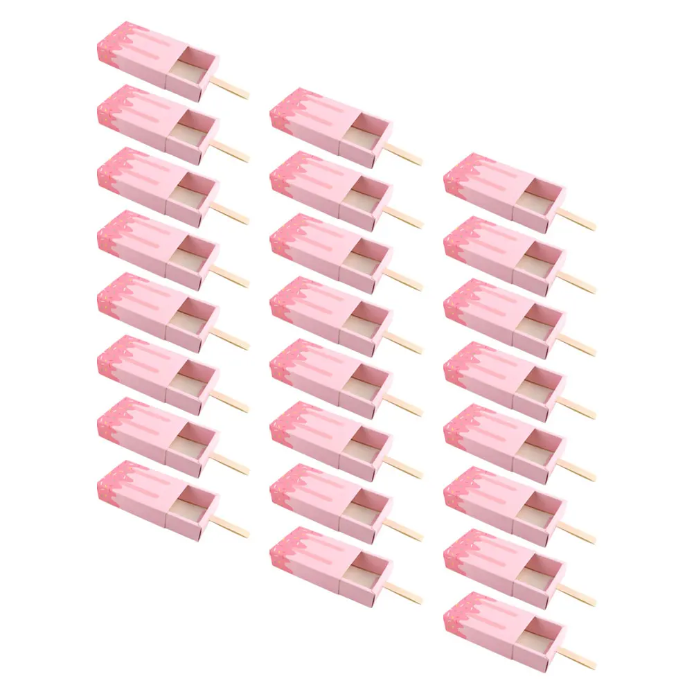 

50 Pcs Ice Cream Wedding Candy Box Storage Container Gift 3d Popsicle Shape Boxes Bride