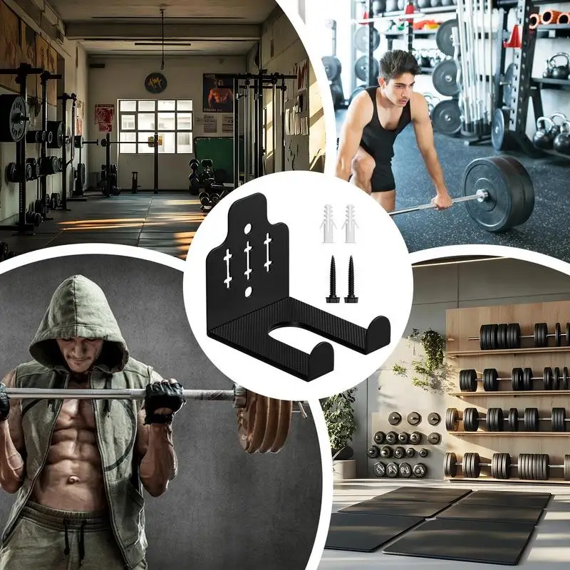حامل أثقال عمودي مثبت على الحائط من Barbell، منظمة صالة الألعاب الرياضية متعددة الوظائف لتوفير المساحة لإعداد الطابق السفلي التجاري المنزلي