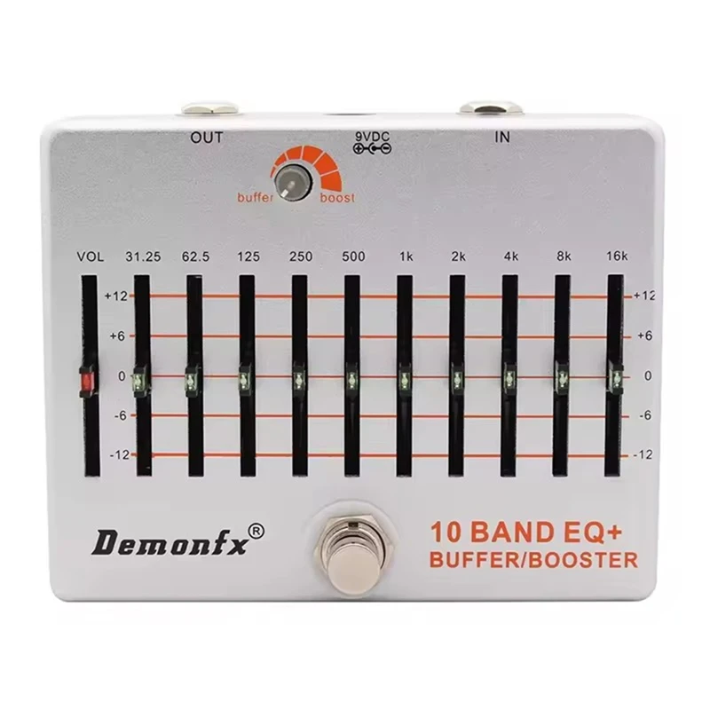 

SYDS Demonfx 10-полосный эквалайзер + басовый буфер для гитары, педаль, эквалайзер, буфер для повышения эффектов