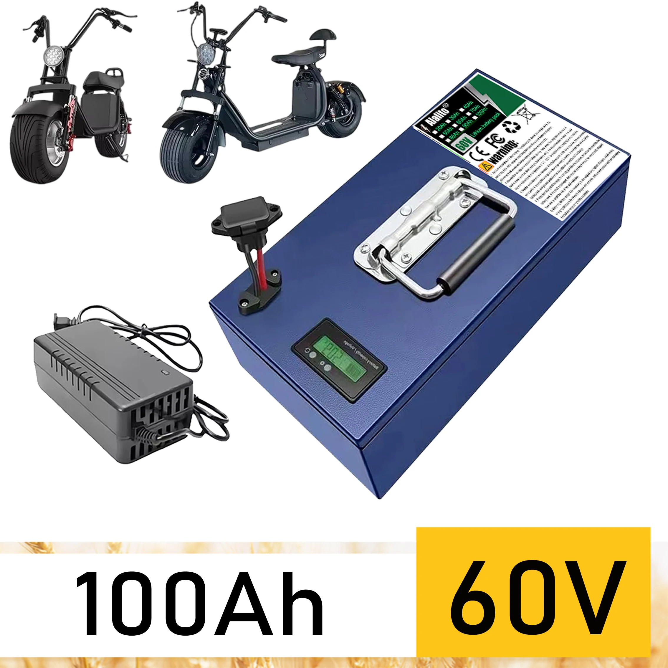 

Suitable for 250-2000W motor equipment, 60V 20Ah-100Ah 18650 lithium battery, shipped within 24 hours