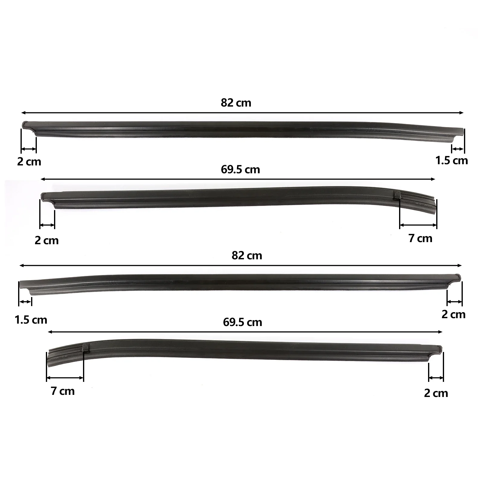 for Toyota HILUX SR5 4Doors 2005-2015 Car Side Windows Weather Strips Door Window Sealant Strip Seal Weatherstrip