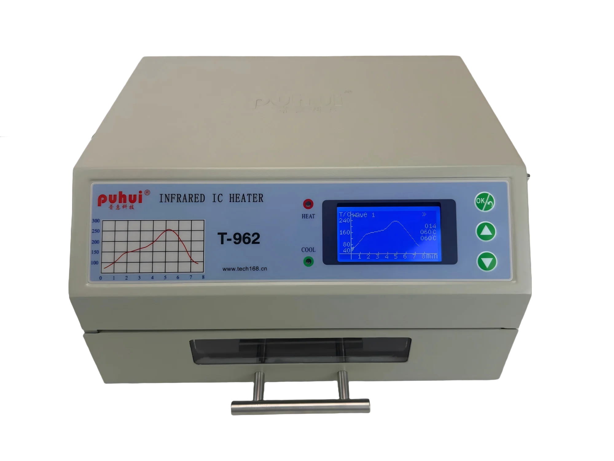 PUHUI T-962 110V-240V Reflow Equipment T-962 Infrared Reflow With Smoke Channel Oven Furnace IC Heater BGA Rework Station