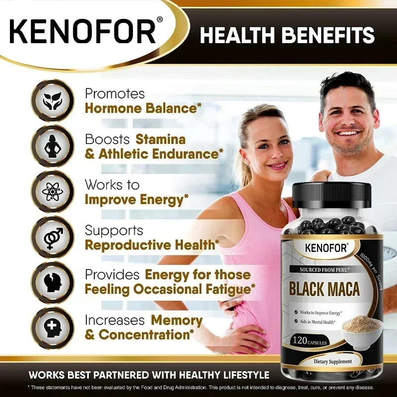 Best Maca for Men and Women Relieves Fatigue Anxiety, Increases Energy Vitality, Improves Stamina and Boosts Immunity