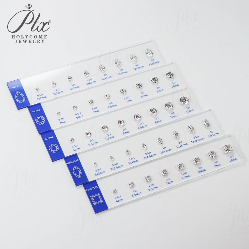 Comparison Ring Sizer Tester 5A CZ Moissanite Diamond Jewerly Dealer Tools Set Tools Size Shape Reference Top Quality Wholesale