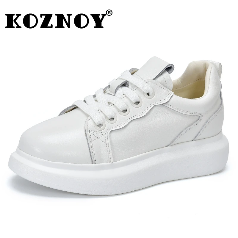 

Koznoy 4,5 см из коровьей натуральной кожи, удобные летние мягкие женские лоферы на плоской подошве, женская обувь для скейтбординга, дышащая этническая вулканизированная обувь