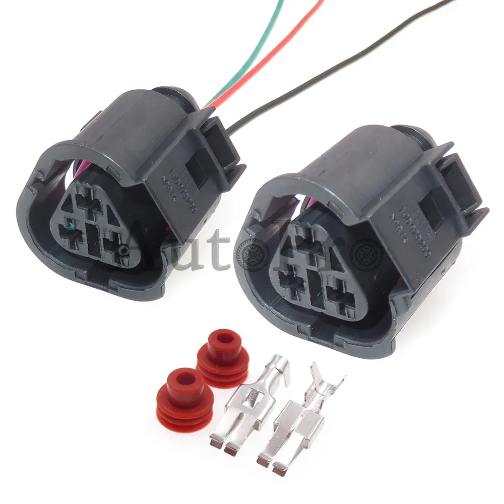 1 Set 3 Hole AC Assembly Auto Thermal Switch Waterproof Connector Car Temperature Control Wire Harness Socket 1J0973203