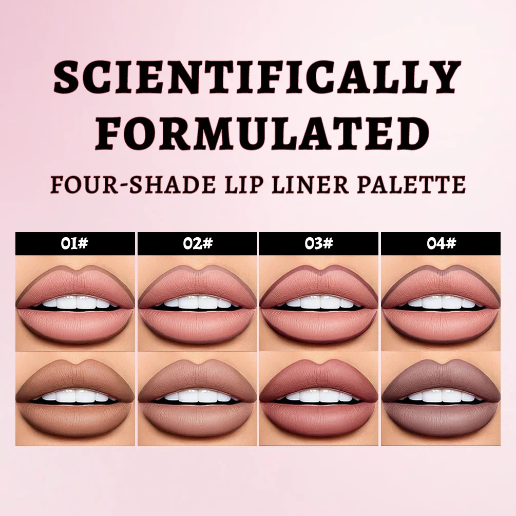 QIBEST Lip Liner Impermeabile, Resistente al Sudore, Opaco Multi-colore Correttore Rossetto Liquido Penna Marrone Trucco Labbra Per Le Donne Regalo Lipliner