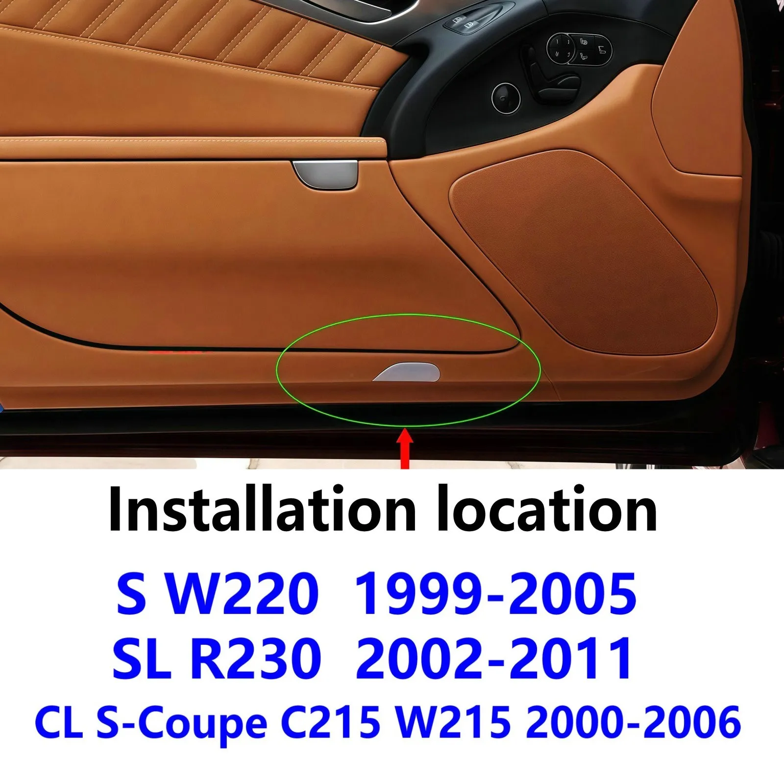 HD 2X LED-Autotür-Projektor-Willkommenslicht für Mercedes Benz S-Klasse W220 1995-2005 Coupé C215 SL R230 2011 CL W215 Zubehör – Detail 1