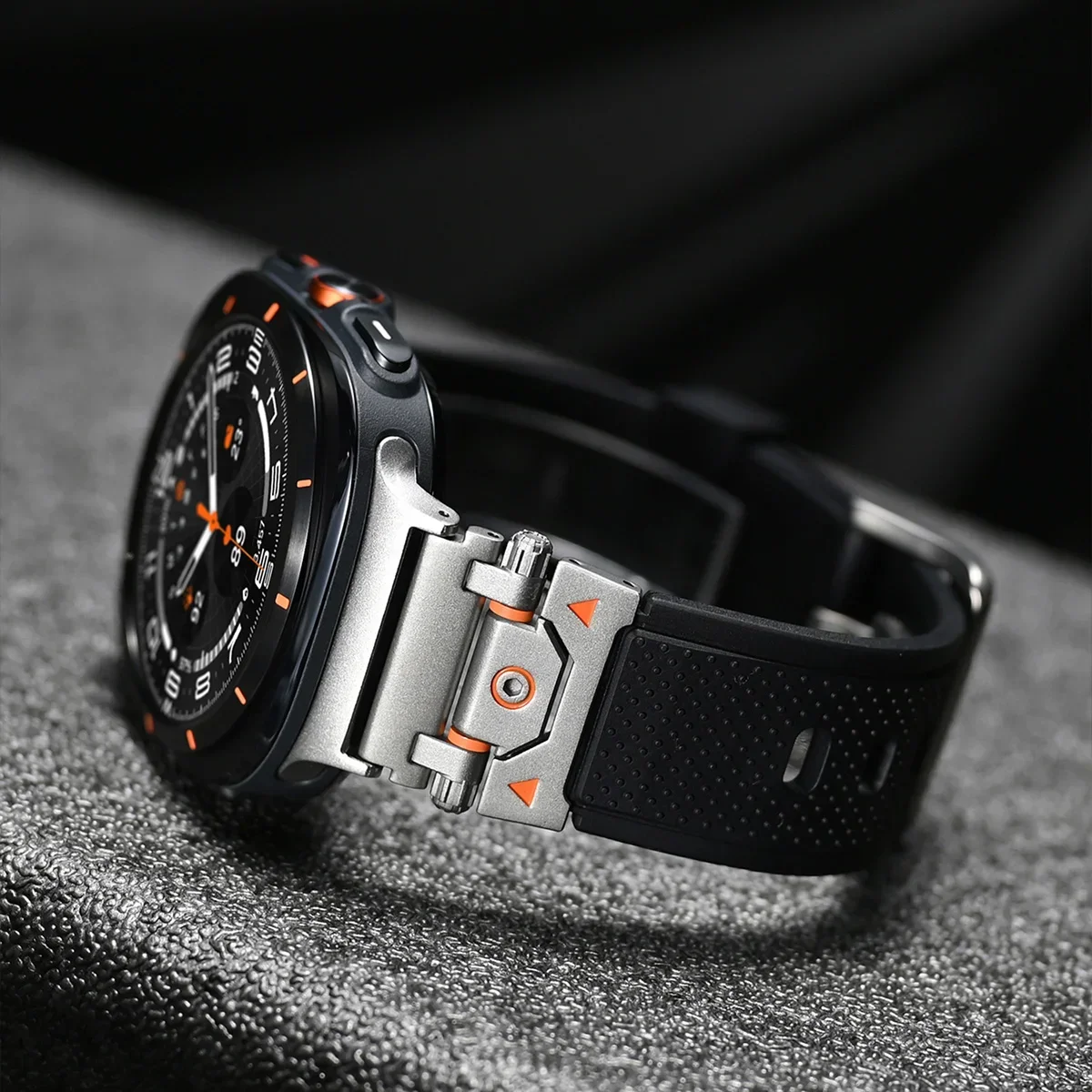 Luxuriöses weiches Silikonarmband für Samsung Galaxy Watch Ultra 47 mm, keine Lücken, Armband für GALAXY WATCH 47 mm, Metalladapter Correa