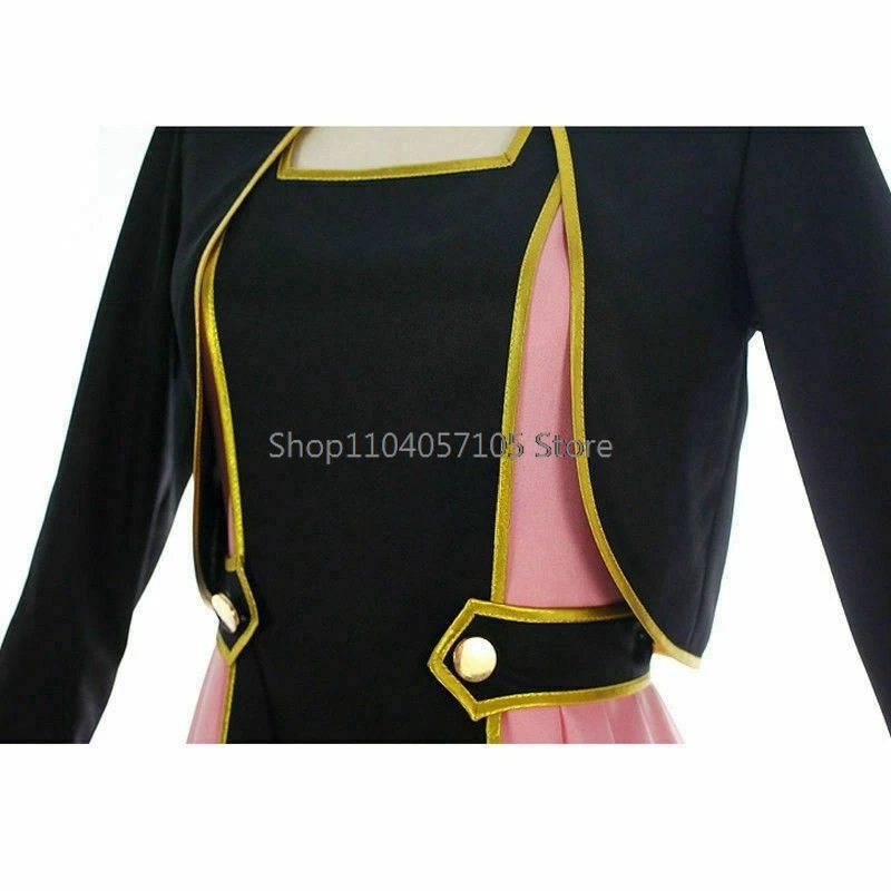 Anime Cardcaptor Sakura KinomPain Cosplay Costume, robe rose Sakura, uniforme d'invitation, tenue, accessoires de canne