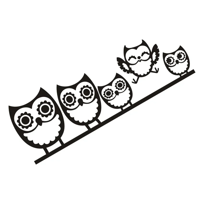 

22 * 7.6CM Family Cute Owl Fun Style Car Window Bumper Motorcycle Accessories Decoration Car Stickers