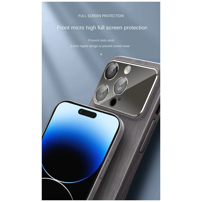 حافظة صلبة من الخشب لهاتف آيفون 15 لهاتف آيفون 15، غطاء مغناطيسي مقاوم للصدمات، متين وسهل الاستخدام، حبوب الجوز